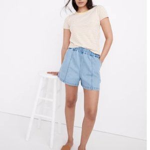 Madewell Denim Easy Pull-On Shorts in Rathmore Wash, Size XL, New With Tags
